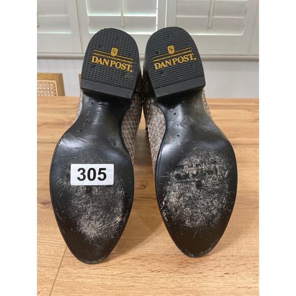 Dan Post Men's Manning Python Leather Boots Size 10 NWOB Exotic Boots Comfort - Picture 11 of 13